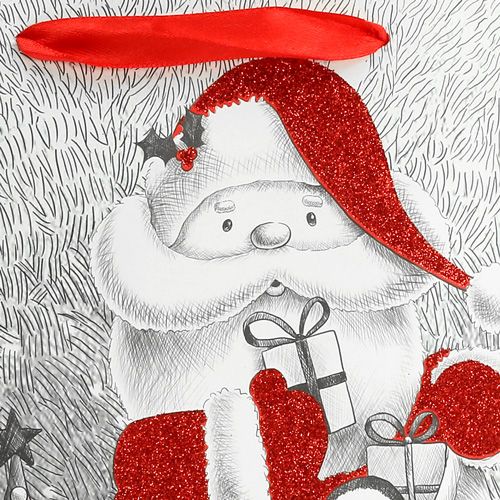 Floristik24 Gavepose nisse 24cm x18cm x 8cm