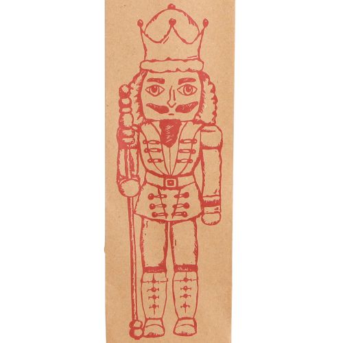 Floristik24 Gavepose Julepapirpose Nøtteknekker 28×8cm 5 stk