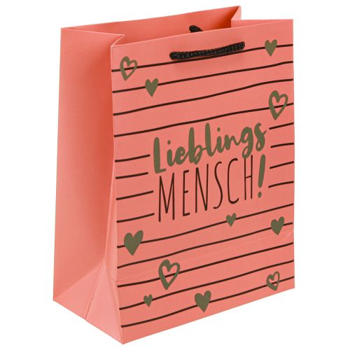 Floristik24 Gavepose med hjerter “Favorittperson” papir 18×10×23cm 2stk