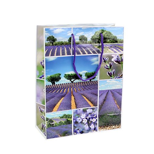 Floristik24 Gavepose lavendel motiv 18cm x23cm 1p