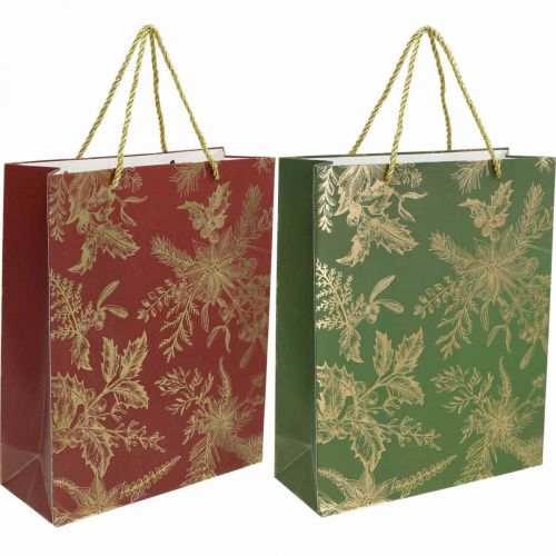 Floristik24 Gaveposer Jul Juleposer misteltein 26×32cm 2stk