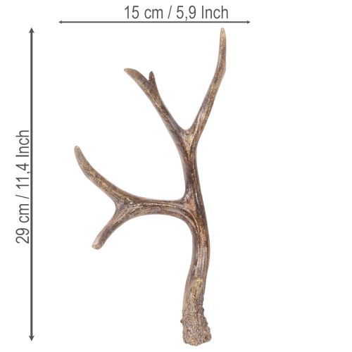 Kunstige dekorative gevir, rustikk julepynt, 29 cm, 2 stk. | Floristik24.no
