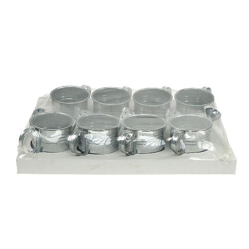 Floristik24 Vannkanne sinkglanset 7,5 cm 8 stk