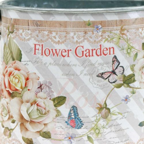 Floristik24 Dekorativ vannkanne metall blomsterpotte sommerdekorasjon H15,5 cm