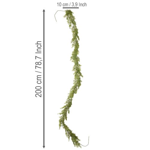 Kunstig grankrans for dører og vinduer, 200 cm | Floristik24.no