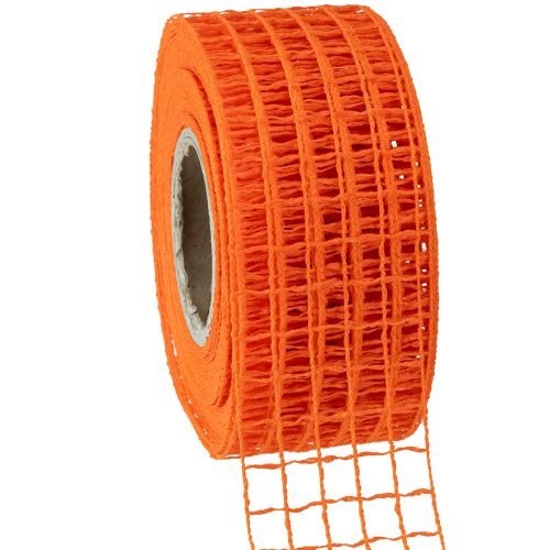 Floristik24 Mesh tape 4,5cm x 10m oransje