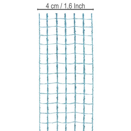 Dekorativt bånd, rutebånd, 4,5 cm bredt, blått, for hobbyprosjekter, 10 m | Floristik24.no