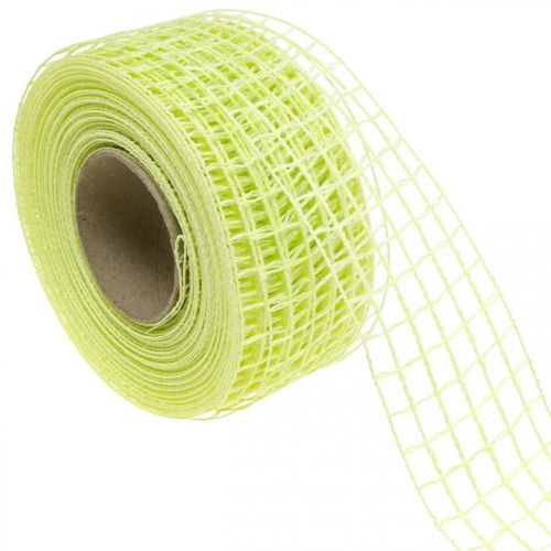 Floristik24 Gittertape decotape håndverkstape gul lime 4,5cm x 10m