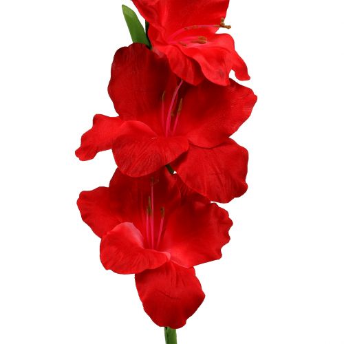 Floristik24 Gladiolus rød kunstig 86cm