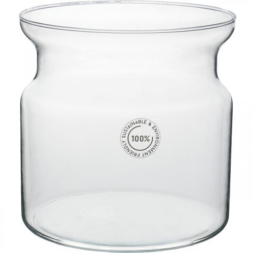 gjenstander Blomstervase glass klar dekorativ glassvase Ø19cm H19cm