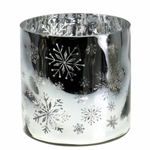 Julepynt lykteglass metallisk Ø20cm H20cm