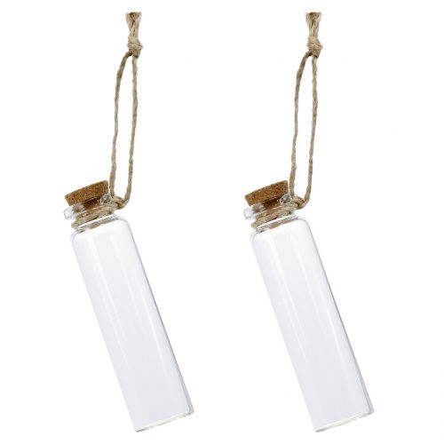 Glassflaske klar til å henge 8,5 cm 6stk