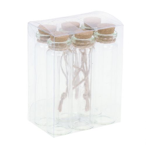 Floristik24 Glassflaske klar til å henge 8,5 cm 6stk