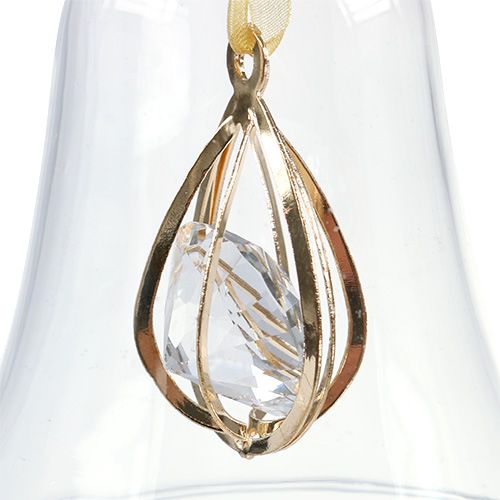 Floristik24 Bell jar Ø8cm H16cm med diamant 2stk