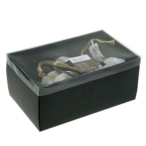 Floristik24 Bell jar Ø8cm H16cm med diamant 2stk