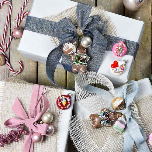 Floristik24 Glassanheng pepperkakemann &amp; cupcakes, juletrepynt blanding, julebakeri H4 / 8cm ekte glass 6stk