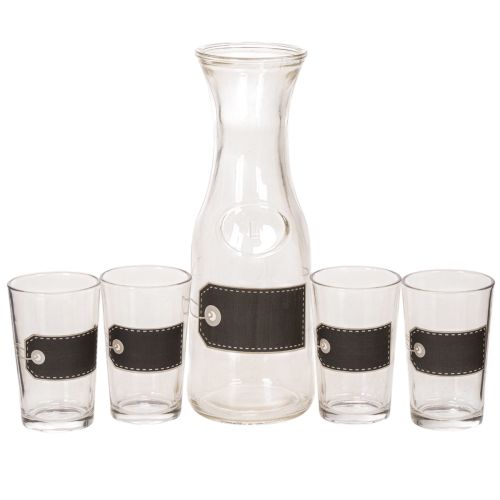Glasskaraffel H27 cm med 4 glass H11 cm kjøpe | Floristik24.no