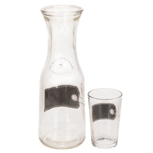 Glasskaraffel H27 cm med 4 glass H11 cm | Floristik24.no