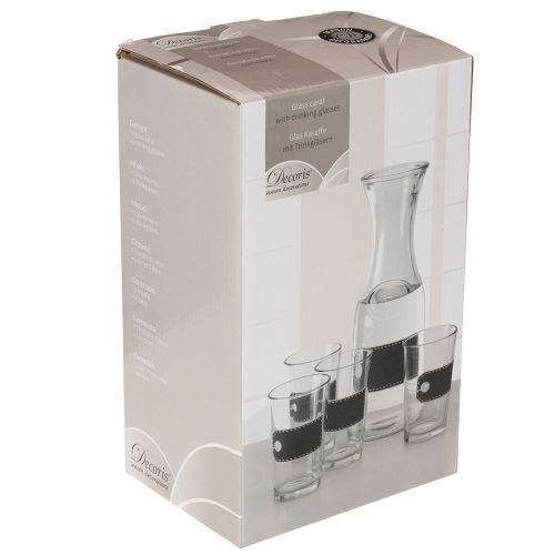 Glasskaraffel H27 cm med 4 glass H11 cm | Floristik24.no