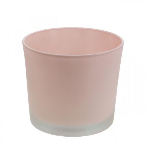 Blomsterpotte glass plantekasse rosa glassbalje Ø14,5cm H12,5cm
