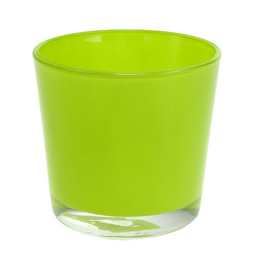 gjenstander Plantekasse i glass lysegrønn Ø11,5 H11cm