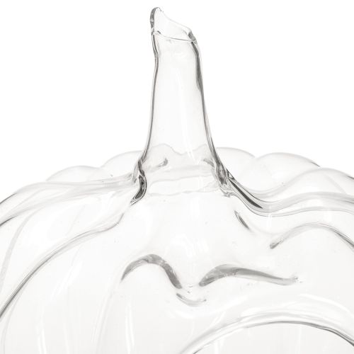 Floristik24 Glassgresskar med åpning, høstdekorasjonsgresskar, klart, Ø21 cm, H20 cm