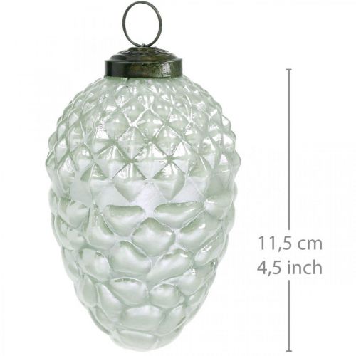 Floristik24 Tredekorasjonskjegler høstfrukter ekte glass antikk utseende Ø7cm H11,5cm 6stk