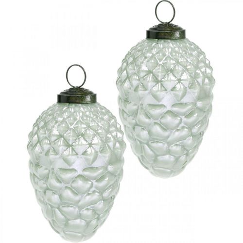 Floristik24 Tredekorasjonskjegler høstfrukter ekte glass antikk utseende Ø7cm H11,5cm 6stk