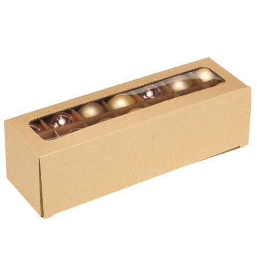 gjenstander Glasskuler Julekuler glass gullrosa Ø4cm 24 stk