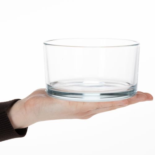 gjenstander Klar glassbolle, liten bolle for allsidig glassdekorasjon, blomster, sukkulenter og lys, 13 cm