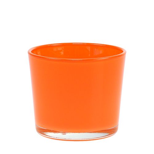 Floristik24 Glass plantekasse oransje Ø10cm H8,5cm