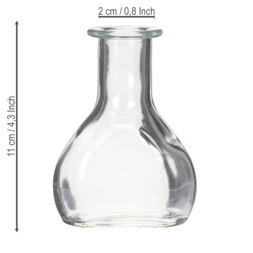 gjenstander Mini glassvaser for moderne borddekorasjon og stilige detaljer, 11 cm, 6 stk.