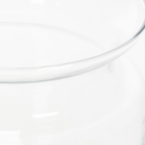 gjenstander Klar glassvase, dekorativ glassvase med kant, til lysestake eller blomstervase, 15 cm