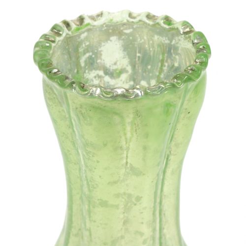 Floristik24 Glassvase bonde sølvgrønn H11cm 6stk