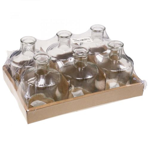 Floristik24 Glass Vase Apotekflasker Deco Glass Deco Vase Klar Ø7cm 6stk