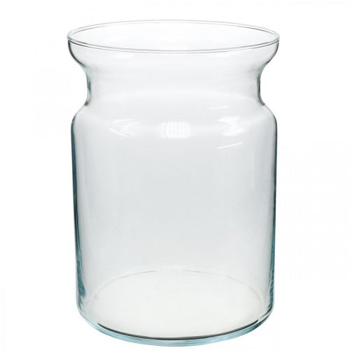 Floristik24 Glassvase klar dekorativ vase glass lykt blomstervase Ø18cm H25cm