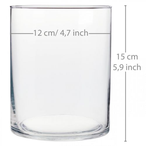 Floristik24 Glassvase Ø12cm H15cm