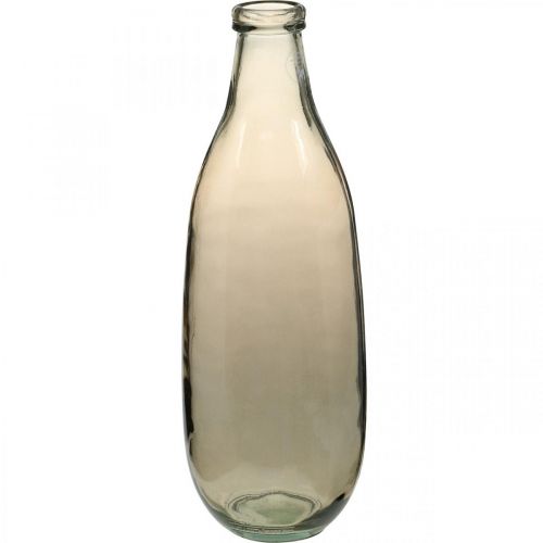 Floristik24 Glassvase brun stor gulvvase eller borddekor glass Ø15cm H40cm
