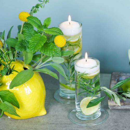 Floristik24 Glassvase med fot Klar Ø6cm H25cm