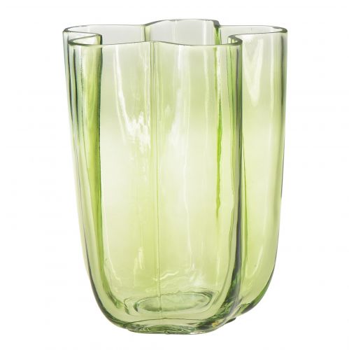 Glassvase grønn vase blomster dekorativ vase Ø15cm H20cm