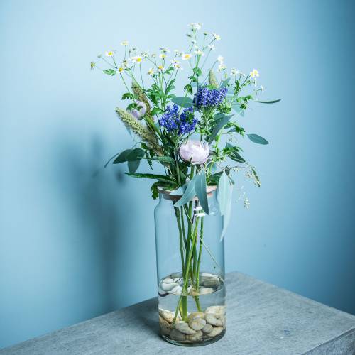 gjenstander Dekorativ vase med hull Glassvase med perforert lokk Moderne blomsterdekorasjon