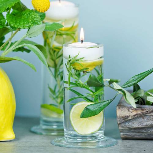 Floristik24 Glassvase med fot Klar Ø6cm H20cm