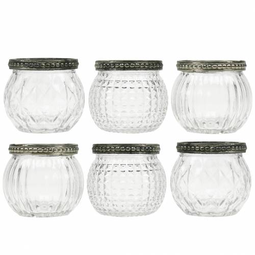 Floristik24 Glasslykt Ø6,5cm H5,5cm 6stk