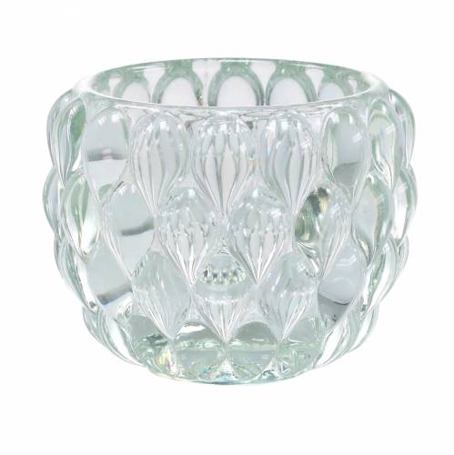 Floristik24 Glasslykt med relieff Ø7,5cm H6cm