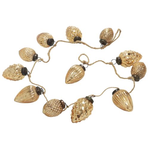 gjenstander Glass kjegle krans hengende dekorasjon julegull 120cm