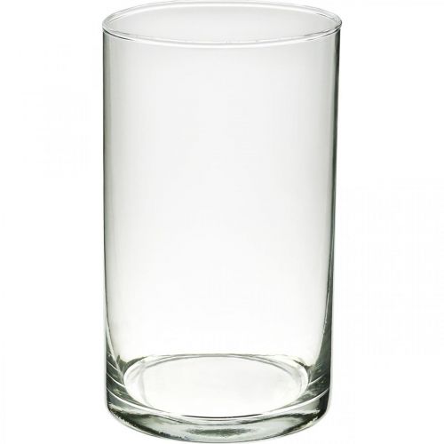 Rund glassvase, klar glass sylinder Ø9cm H15,5cm