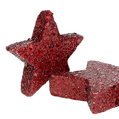 Floristik24 Glitterstjerner for å drysse Bordeaux 4-5cm 40stk