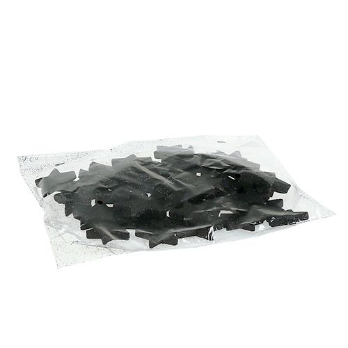 Glitterstjerner svart 4-5cm 40stk | Floristik24.no
