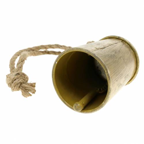 Floristik24 Kuklokke til oppheng messingfarget metall Ø7cm H12,5cm