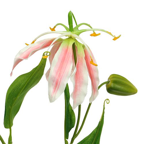Floristik24 Gloriosa rosa-hvit kunstig 84cm 3stk